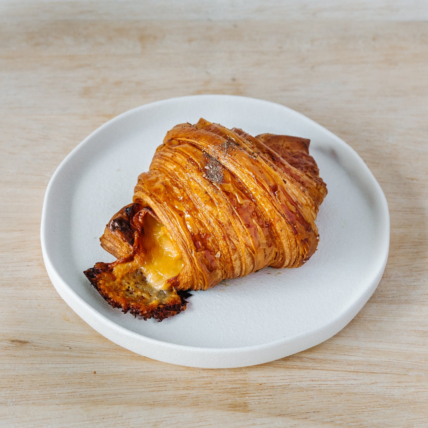 Char Siew Glazed Ham & Cheese Croissant