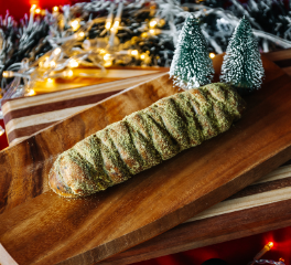Herb Crusted Sausage Sourdough Pretzel